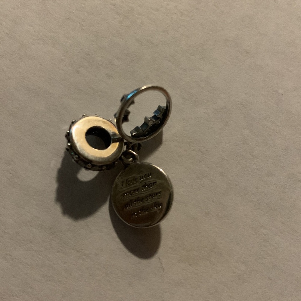 LAST ONE!Authentic Pandora Moments Blue Night Sky Crescent Moon/Stars charm. - Picture 8 of 8